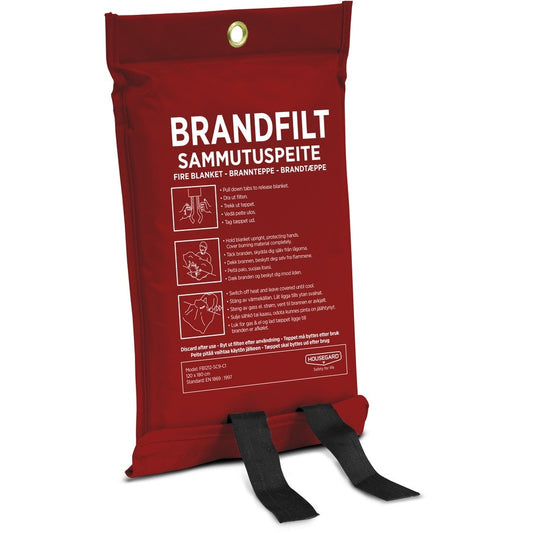 Brandfilt 120x120cm röd