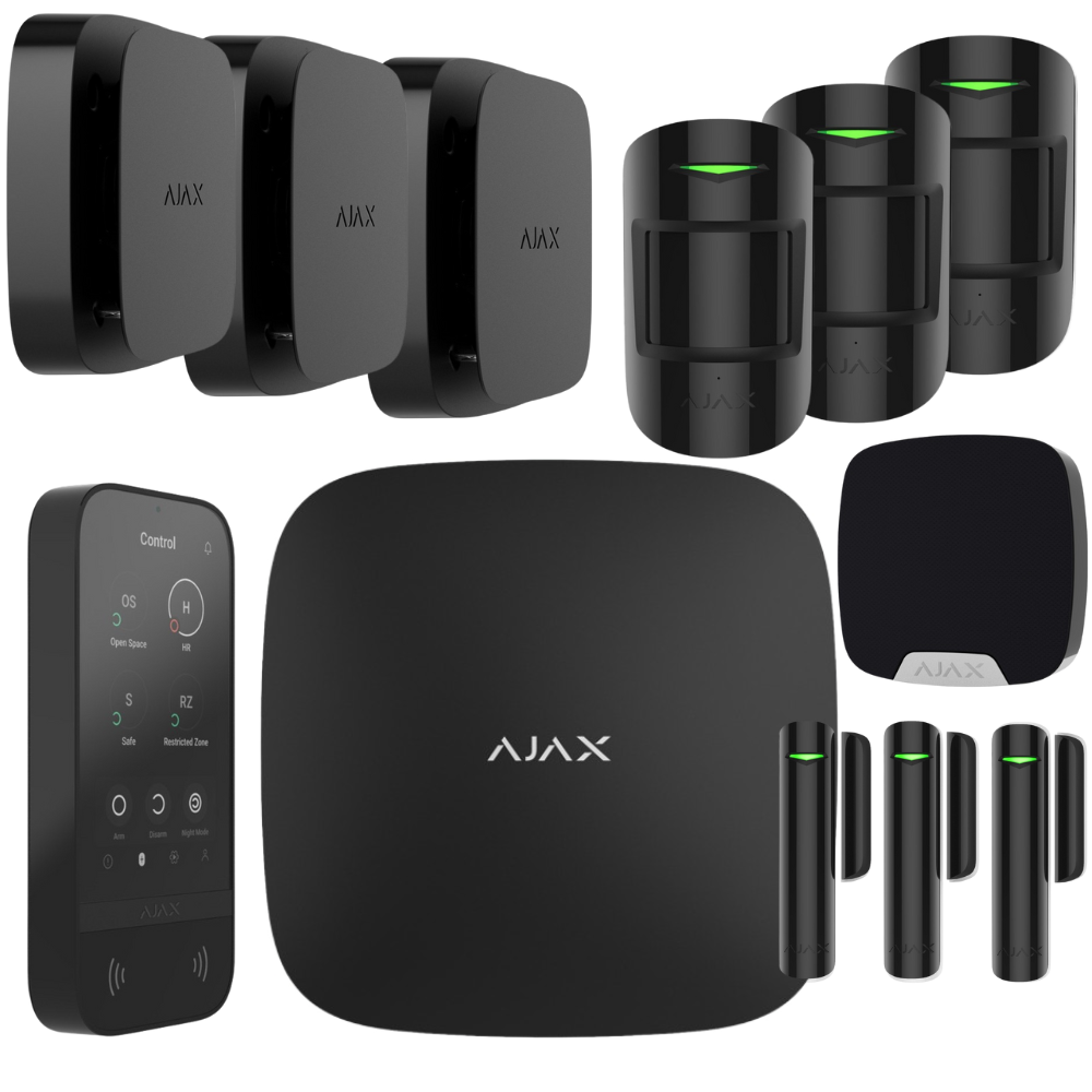 Larmpaket Premium Stor Svart 12-delar (4G & LAN)