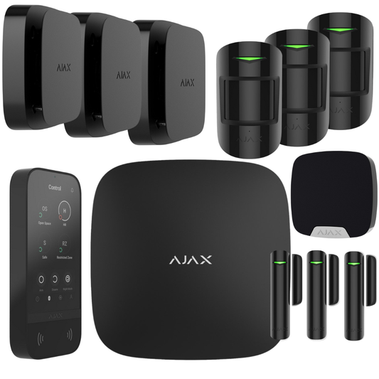 Larmpaket Premium Stor Svart 12-delar (4G & LAN)