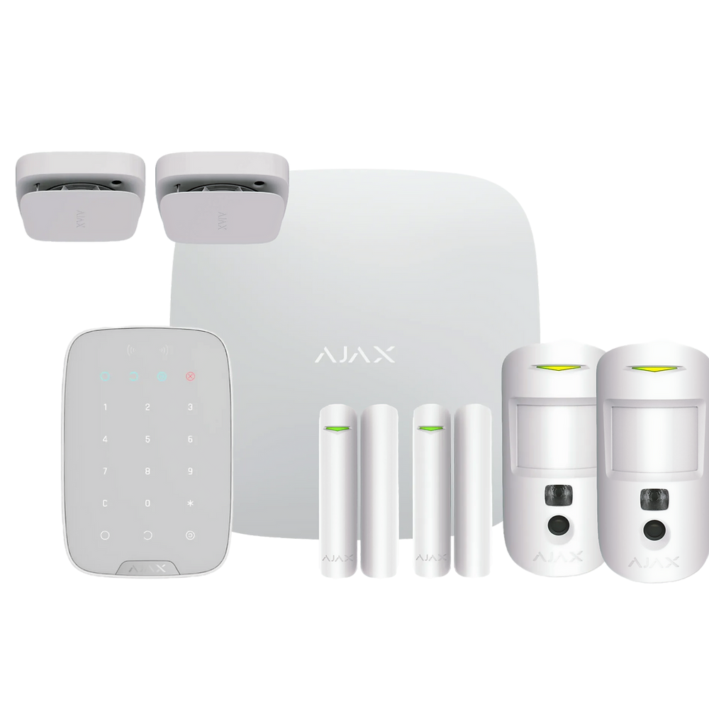 Ajax Startpaket Mellan (Vit) HUB2 Plus